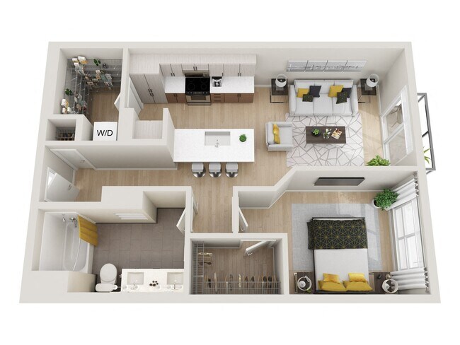 1x1 C2 floor plan